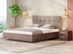 Купить недорогую кровать из ЛДСП с натуральной гладкой фактурой дерева