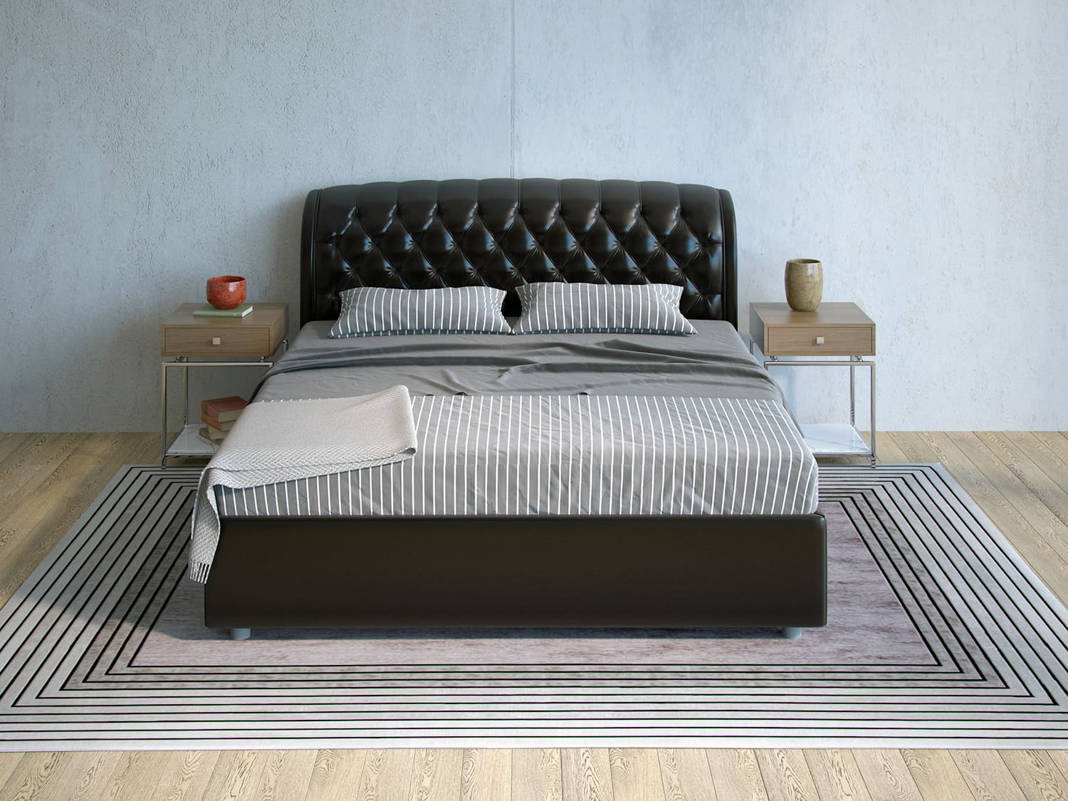 Кровать Barletto - элегантная кровать в английском стиле с мягким изголовьем и подъемным механизмом