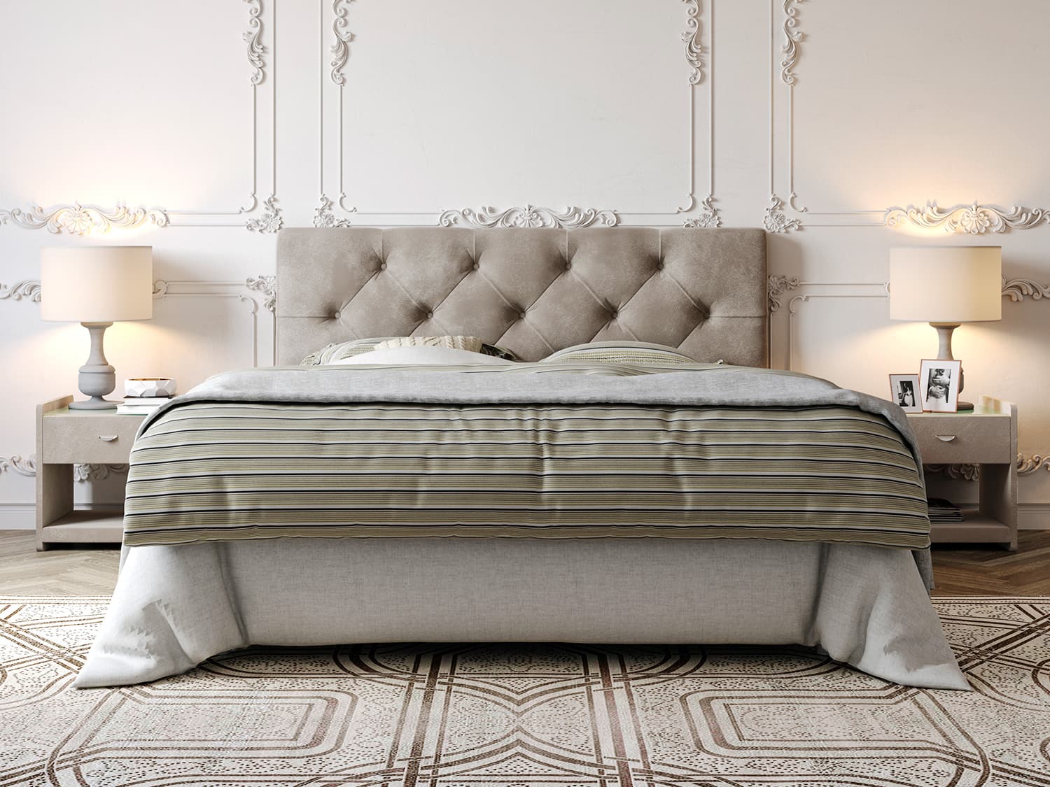 Bianco - современная кровать с подъемным механизмом в стиле модерн