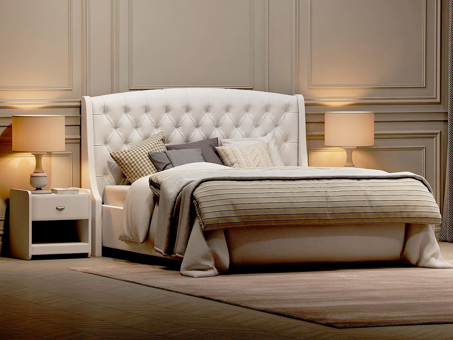 Интерьерная кровать Calipso - элегантная кровать в стиле прованс от производителя «АСАНА»