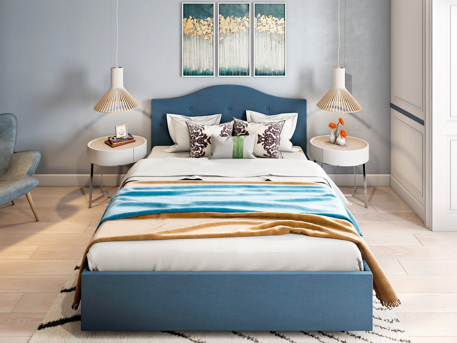 Кровать Lerici - строгая и стильная кровать классического стиля с подъемным механизмом