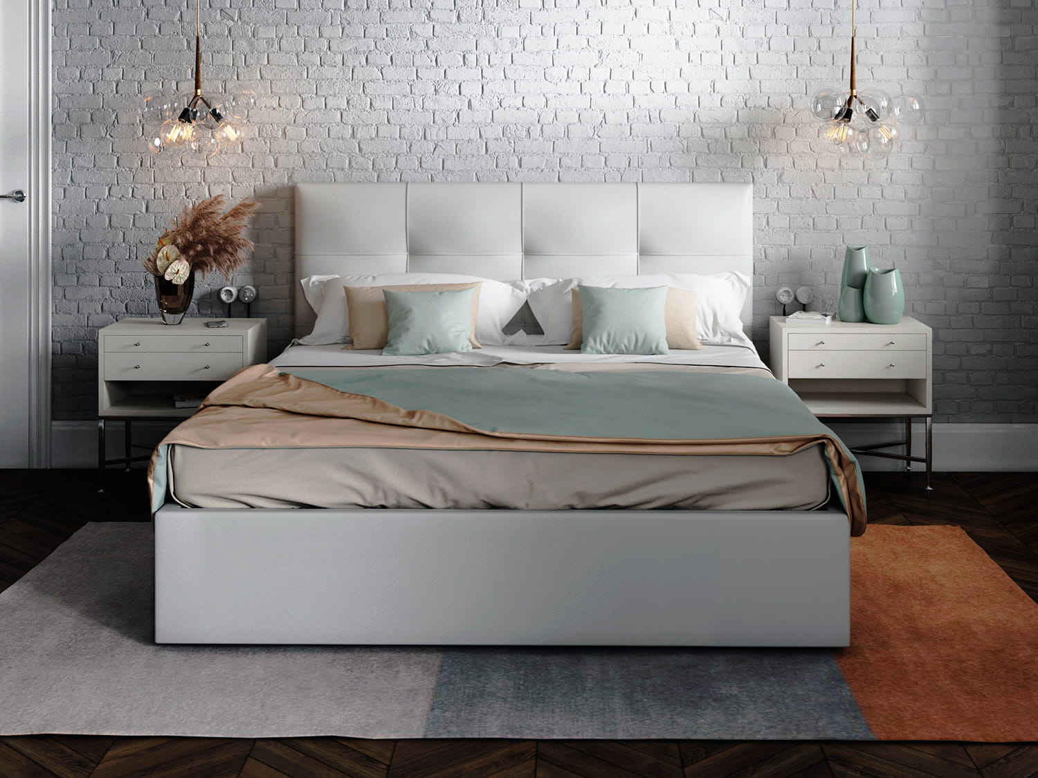 Кровать Monte с подъемным механизмом – кровать со съемными чехлами на царгах