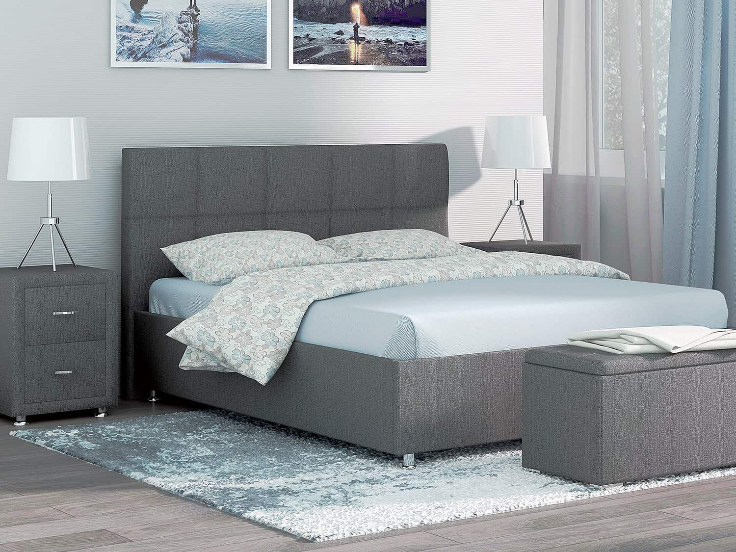 Trento - недорогая кровать для спальни с подъемным механизмом