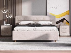 Кровати для спальни с мягким изголовьем и подъемным механизмом